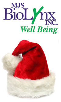 Santa Hat with MJS BioLynx Well Being logo